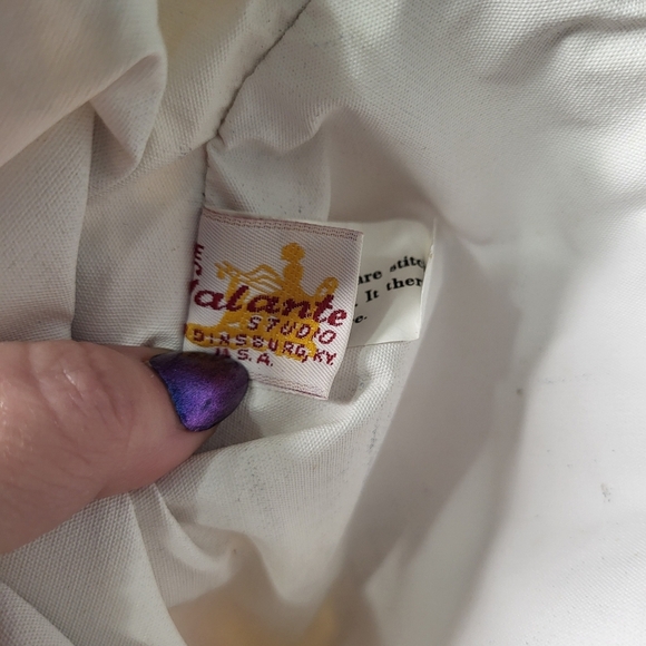 Vintage Galante Studios Yellow Floral Makeup Bag/Clutch. - Picture 9 of 13